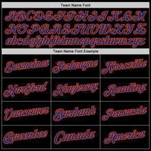 Load image into Gallery viewer, Custom Black Royal-Orange Authentic Throwback Basketball Jersey
