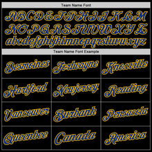 Load image into Gallery viewer, Custom Black Royal-Gold Authentic Throwback Basketball Jersey