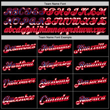 Load image into Gallery viewer, Custom Black USA Flag-Red Authentic Throwback Basketball Jersey