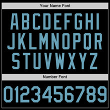 Load image into Gallery viewer, Custom Black Shadow Blue Authentic Throwback Basketball Jersey