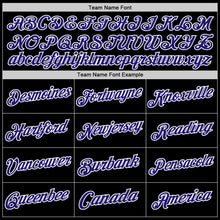 Load image into Gallery viewer, Custom Black Dark Purple-White Authentic Throwback Basketball Jersey