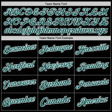 Load image into Gallery viewer, Custom Black Midnight Green-White Authentic Throwback Basketball Jersey