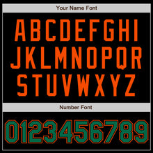Load image into Gallery viewer, Custom Black Kelly Green-Orange Authentic Baseball Jersey