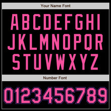 Load image into Gallery viewer, Custom Black Pink-Purple Authentic Baseball Jersey