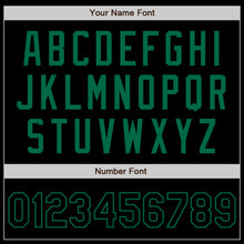 Load image into Gallery viewer, Custom Black Kelly Green Authentic Baseball Jersey