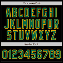 Load image into Gallery viewer, Custom Black Kelly Green-Gold Authentic Baseball Jersey