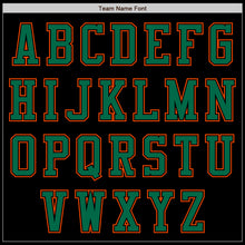 Load image into Gallery viewer, Custom Black Orange-Kelly Green Authentic Baseball Jersey