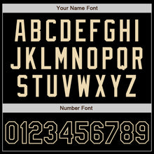 Load image into Gallery viewer, Custom Black Cream Authentic Baseball Jersey