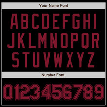 Load image into Gallery viewer, Custom Black Crimson Authentic Baseball Jersey