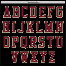 Load image into Gallery viewer, Custom Black Crimson-Cream Authentic Baseball Jersey