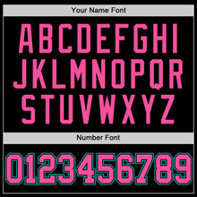 Load image into Gallery viewer, Custom Black Pink Aqua-White Authentic Throwback Basketball Jersey