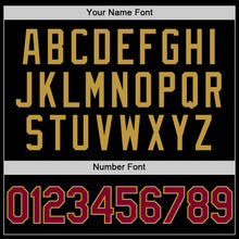 Load image into Gallery viewer, Custom Black Maroon-Old Gold Authentic Basketball Jersey