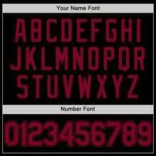 Load image into Gallery viewer, Custom Black Maroon Authentic Basketball Jersey