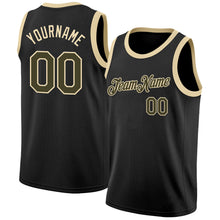 Load image into Gallery viewer, Custom Black Olive-Cream Authentic Basketball Jersey