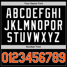 Load image into Gallery viewer, Custom Black Orange-White Authentic Basketball Jersey