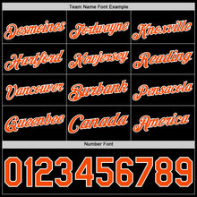 Load image into Gallery viewer, Custom Black Orange-White Authentic Basketball Jersey