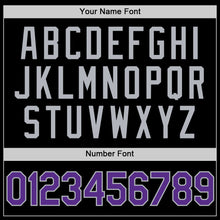 Load image into Gallery viewer, Custom Black Purple-Gray Authentic Basketball Jersey