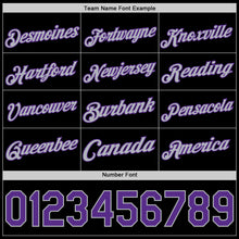 Load image into Gallery viewer, Custom Black Purple-Gray Authentic Basketball Jersey