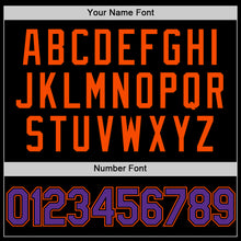 Load image into Gallery viewer, Custom Black Purple-Orange Authentic Basketball Jersey