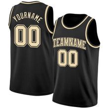 Load image into Gallery viewer, Custom Black Cream Authentic Basketball Jersey