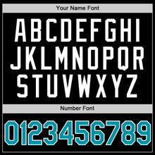 Load image into Gallery viewer, Custom Black Teal-White Authentic Basketball Jersey