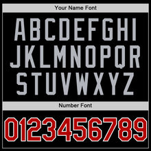 Load image into Gallery viewer, Custom Black Red White-Gray Authentic Basketball Jersey