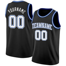 Load image into Gallery viewer, Custom Black White-Royal Authentic Basketball Jersey