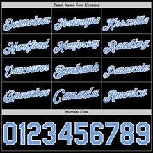 Load image into Gallery viewer, Custom Black Light Blue-White Authentic Basketball Jersey