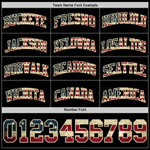 Load image into Gallery viewer, Custom Black Vintage USA Flag Cream-Red Authentic Basketball Jersey