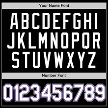 Load image into Gallery viewer, Custom Black White Purple-Gray Authentic Basketball Jersey