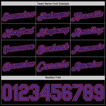 Load image into Gallery viewer, Custom Black Purple-Pink Authentic Basketball Jersey