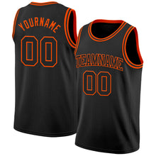 Load image into Gallery viewer, Custom Black Orange Authentic Basketball Jersey