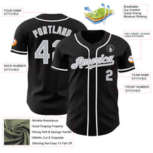 Load image into Gallery viewer, Custom Black Gray-White Authentic Baseball Jersey