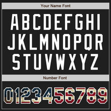 Load image into Gallery viewer, Custom Black Vintage USA Flag-White Authentic Baseball Jersey