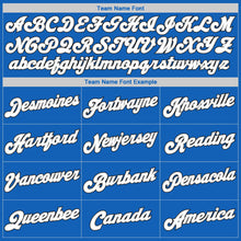 Load image into Gallery viewer, Custom Blue White-Black Authentic Throwback Basketball Jersey