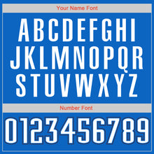 Load image into Gallery viewer, Custom Blue White-Navy Authentic Throwback Basketball Jersey