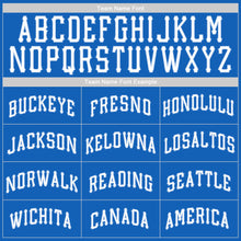 Load image into Gallery viewer, Custom Blue White-Light Blue Authentic Throwback Basketball Jersey