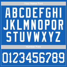 Load image into Gallery viewer, Custom Blue White-Light Blue Authentic Throwback Basketball Jersey