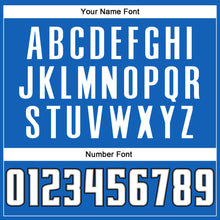 Load image into Gallery viewer, Custom Blue White Pinstripe White-Black Authentic Basketball Jersey