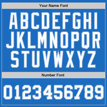 Load image into Gallery viewer, Custom Blue White-Light Blue Authentic Throwback Basketball Jersey