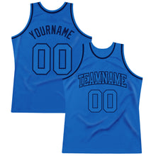 Load image into Gallery viewer, Custom Blue Blue-Navy Authentic Throwback Basketball Jersey