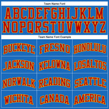 Load image into Gallery viewer, Custom Blue Red-Gold Authentic Throwback Basketball Jersey