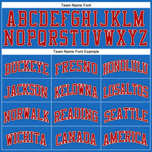 Load image into Gallery viewer, Custom Blue Red-Navy Authentic Throwback Basketball Jersey