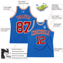 Load image into Gallery viewer, Custom Blue Red-Cream Authentic Throwback Basketball Jersey