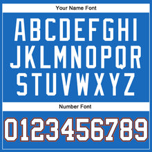 Load image into Gallery viewer, Custom Blue White Navy-Orange Authentic Throwback Basketball Jersey