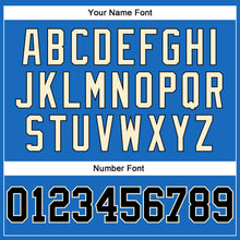 Load image into Gallery viewer, Custom Blue Black-Cream Authentic Throwback Basketball Jersey