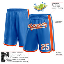 Load image into Gallery viewer, Custom Blue White-Orange Authentic Basketball Shorts