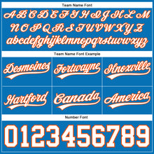 Load image into Gallery viewer, Custom Blue White-Orange Authentic Basketball Shorts