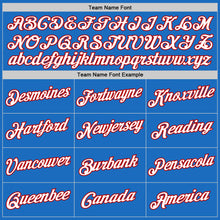 Load image into Gallery viewer, Custom Blue Red-Black Authentic Throwback Basketball Jersey