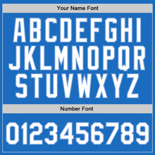 Load image into Gallery viewer, Custom Blue White-Light Blue Authentic Throwback Basketball Jersey